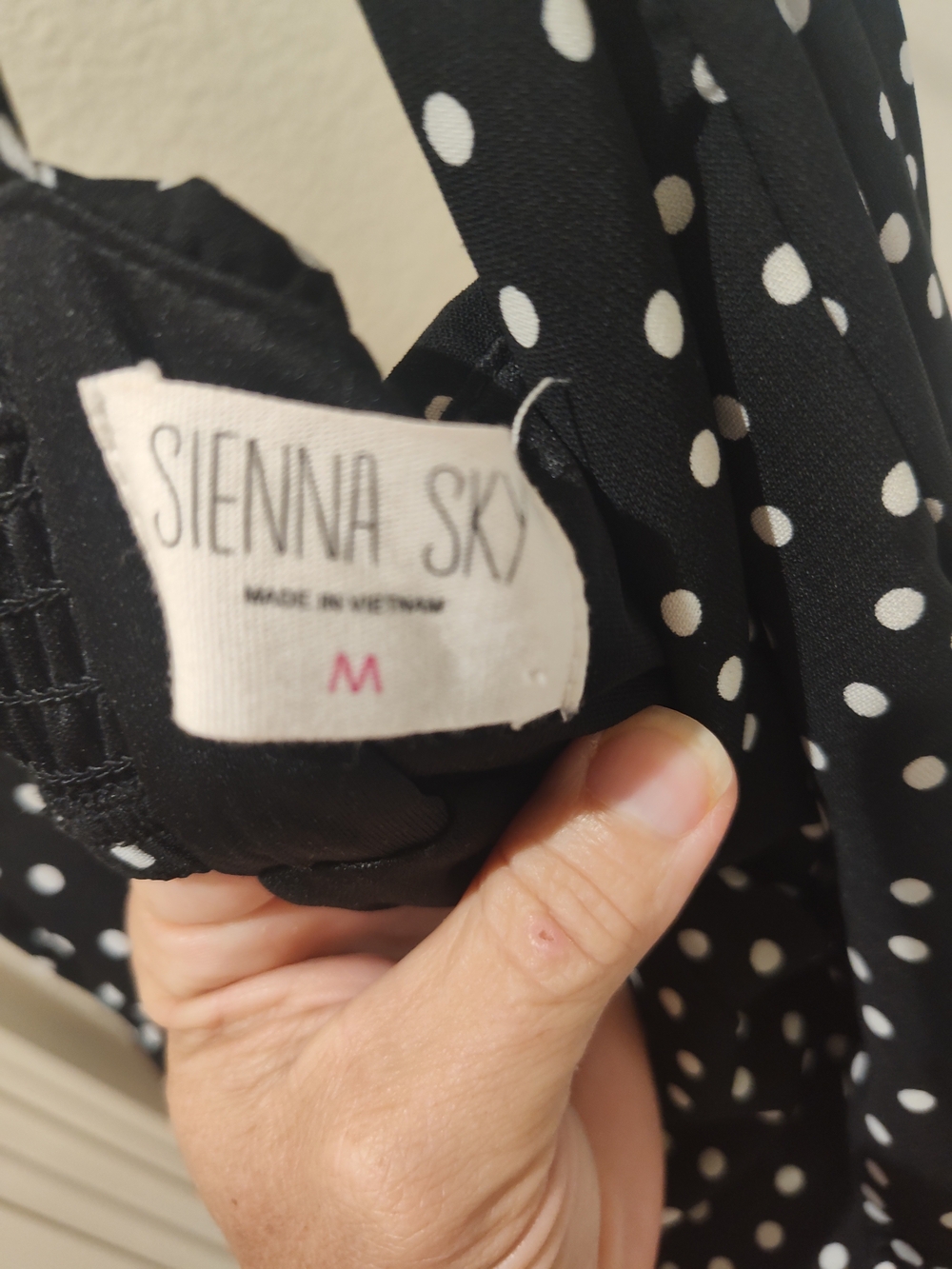 Sienna Sky Black and White Polka Dot Slip Dress Size M - Picture 2 of 4